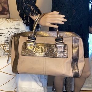 Chloe Hand Bag Haley Beiges Canvas